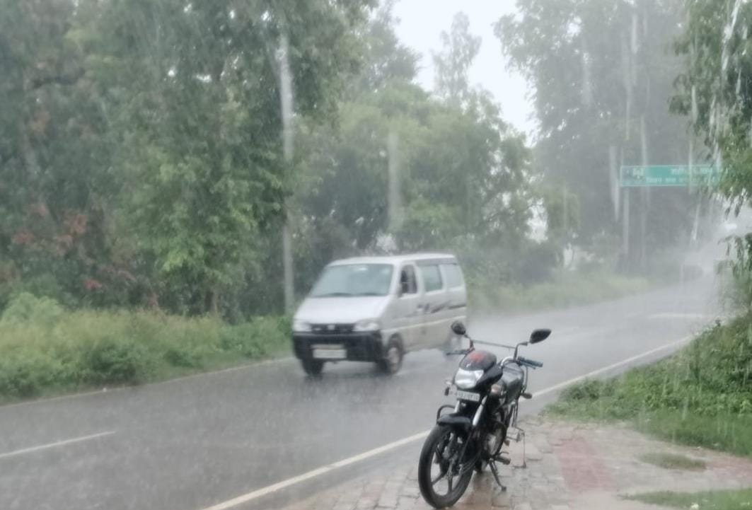 The weather became pleasant due to light rain at some places and heavy rain at other places