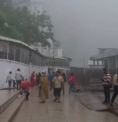 Katra, Rain, Pilgrims Reached, Helicopter Service Suspend