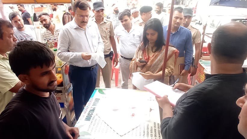 Teams entered the field and issued challans to 429 shopkeepers