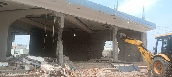 Construction demolished in illegal colony in Sarai Ahmed