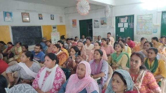 Block education officer accused of indecency, protest