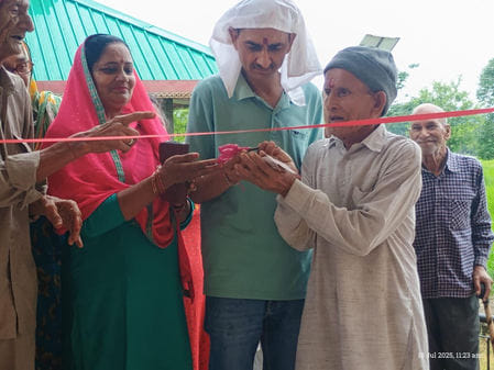 Senior citizen inaugurated the Chowki Panchayat building