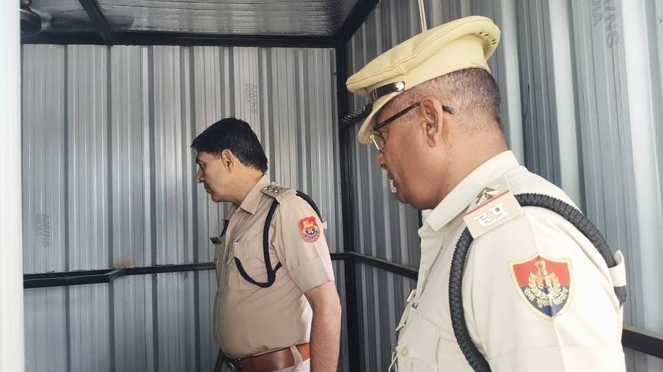 Police check post established at Kadail trisection on Punjab border, will be inaugurated soon