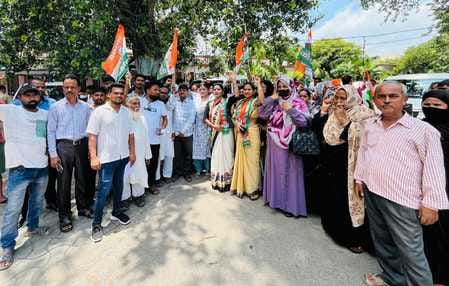 Congressmen took out a procession, demanding dismissal of police personnel