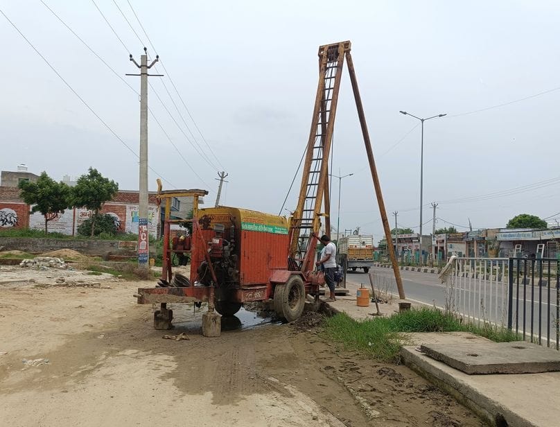 Cleaning of bore wells started for drainage