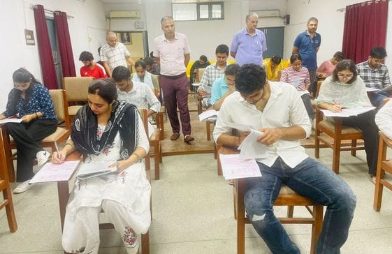 A case of cheating was registered against a student in the MA English entrance exam