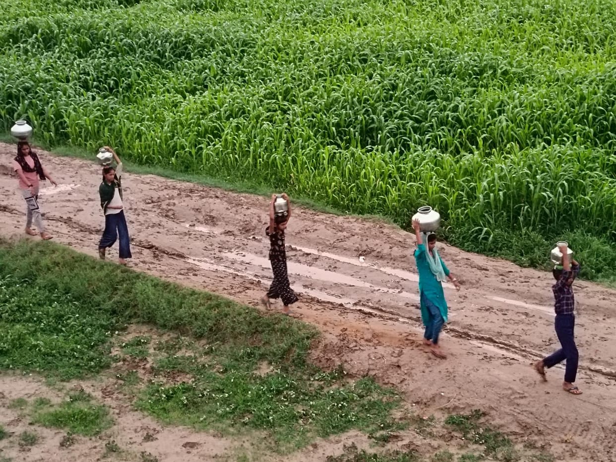 Women of Shreeji's Sakhi's village are forced to bear the pain of water