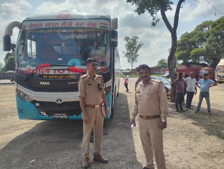 The bus going to Nepal collided with a DCM and overturned