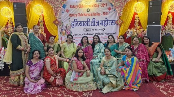 Women enjoyed the Teej festival