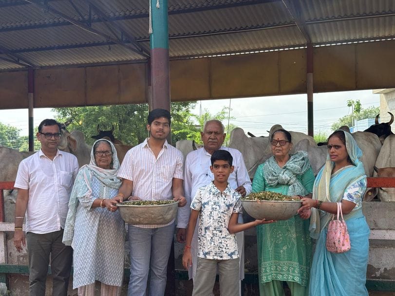 Savamani was organised in the orphan cowshed