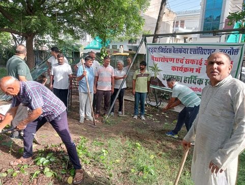 RWA officials launched a cleanliness drive in HUDA sector