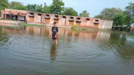Water filled up to three feet in the girls school of Talu