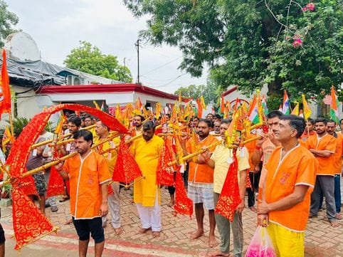 Kanwar Yatra was carried out with enthusiasm in the district jail
