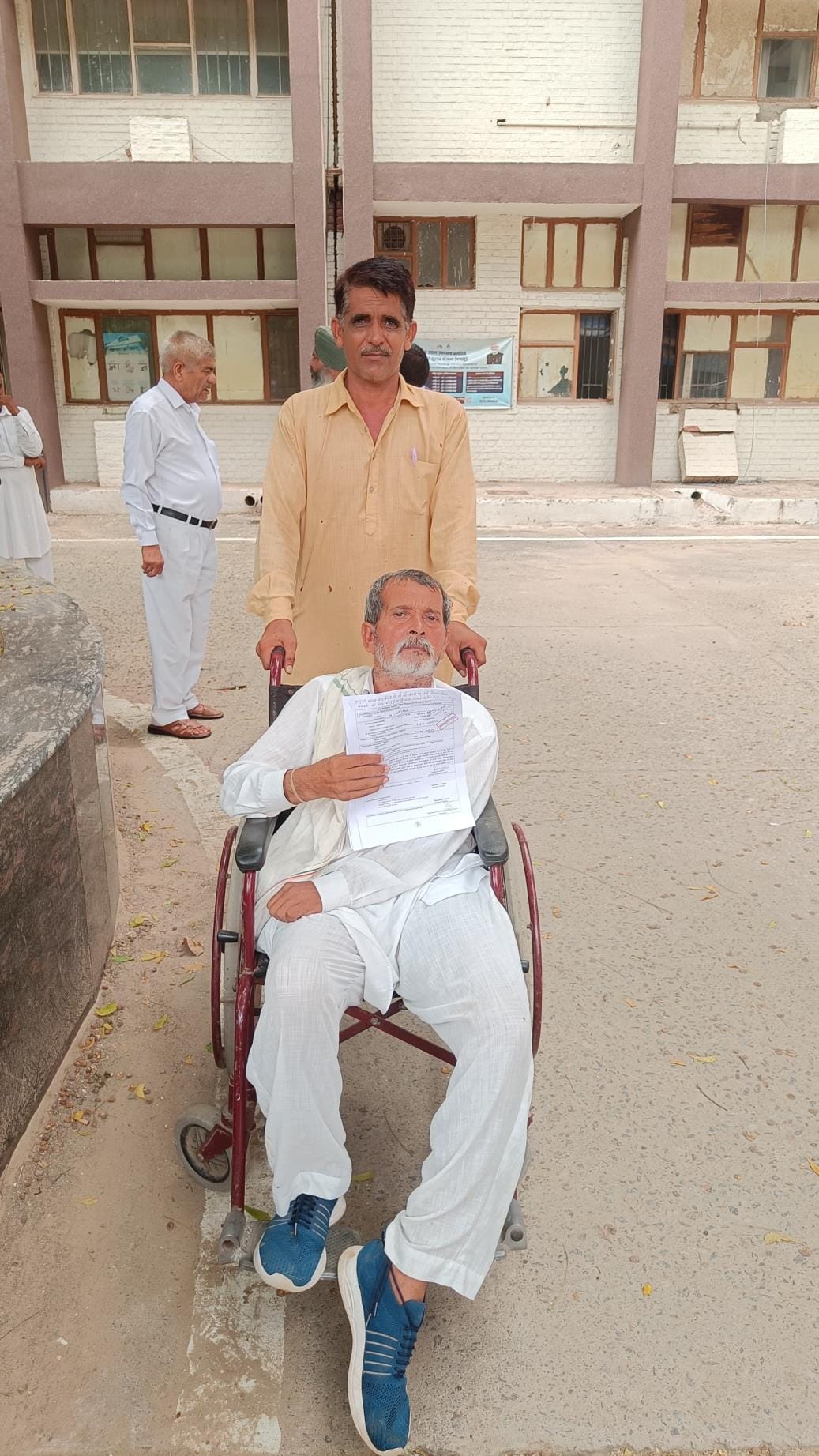 Tension of pension... disabled people are running around