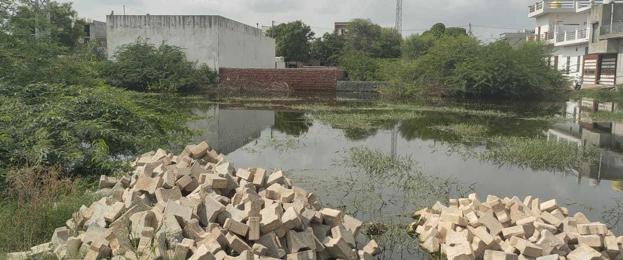 waterlogging in vacant plots