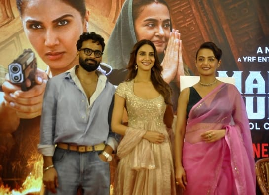 Actress vani Kapoor, surveen chawla and actor vaibhav Gupta in lucknow