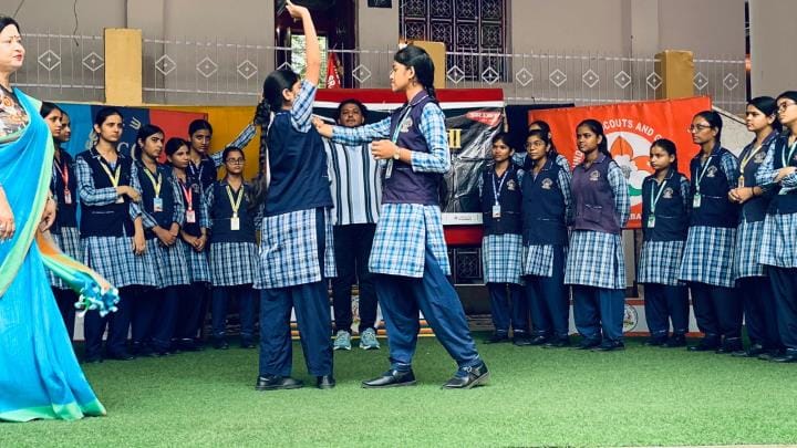 Girls learnt self-defense techniques