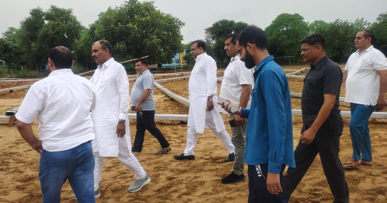 MLA Umed inspected the site of the Chief Minister's development rally.