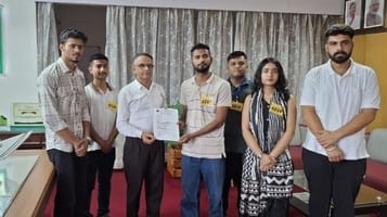 ABVP roared in Dharamshala against the job trainee policy
