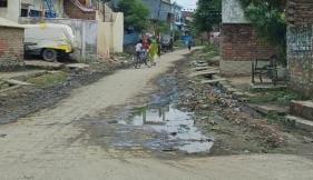 Drains are blocked, water is flowing on the road