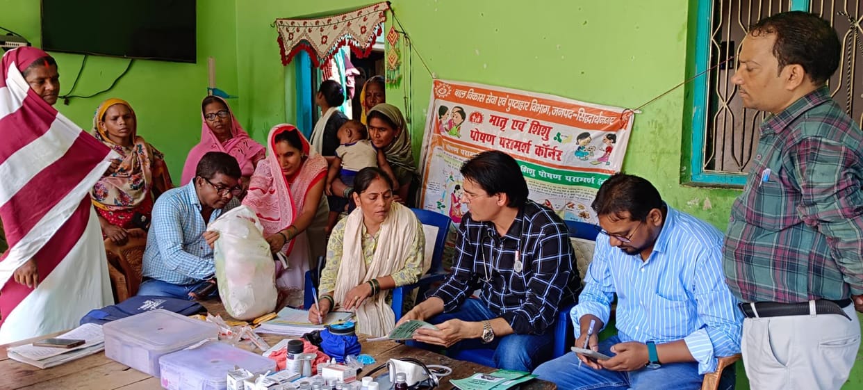 Women were examined along with vaccination