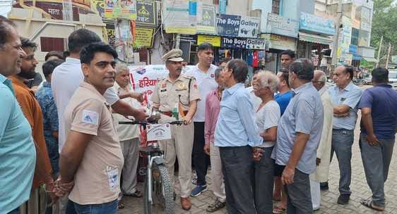 Gave a message against drug abuse by cycling 40 kilometers