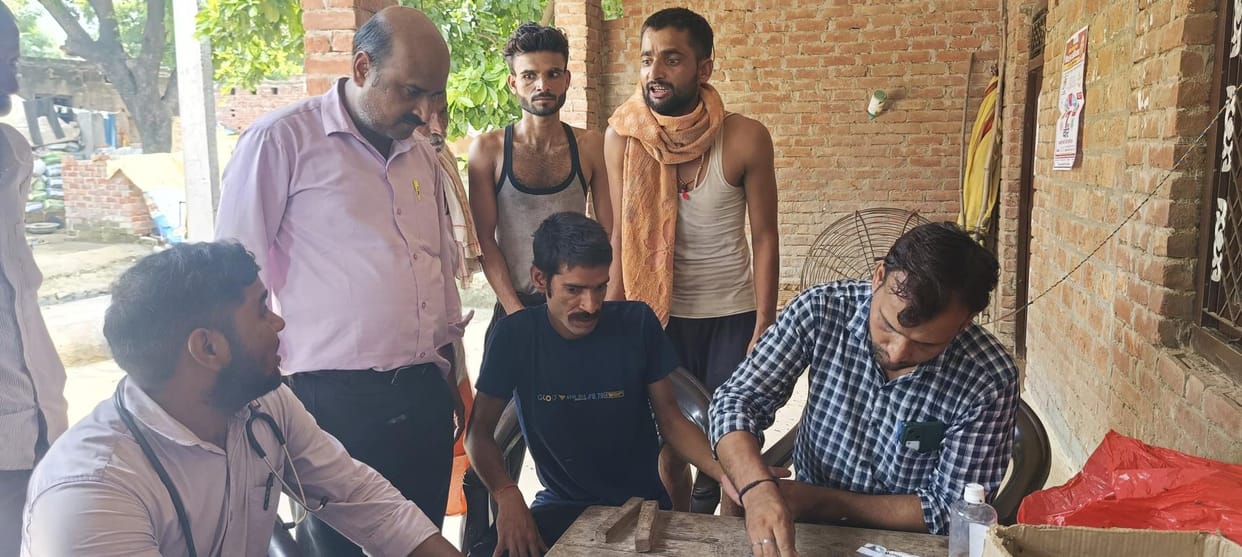 Now the health department team reached Badaura, 71 patients were found
