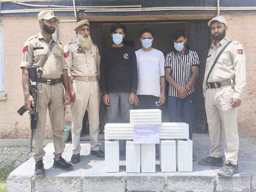 Three accused arrested for stealing battery from mobile tower