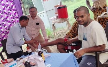 Health camp organized for Kanwariyas
