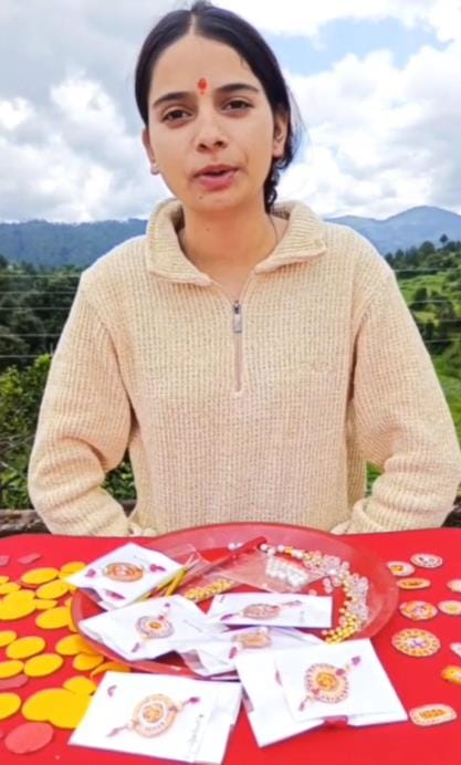 Pooja is making eight-sized waterproof rakhis