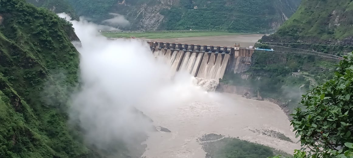 Reasi, Chinab River, Water Level Increased, Open gate of Salal Dam