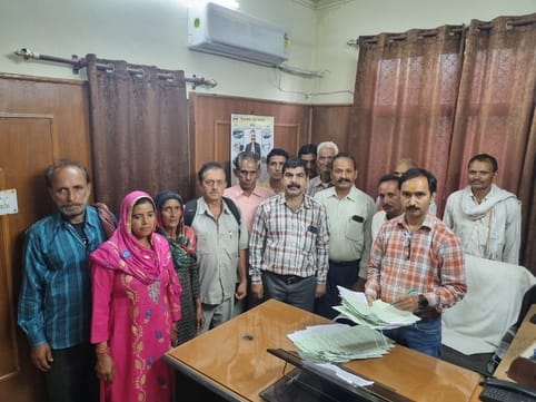 Villagers gave four bighas of land for road construction