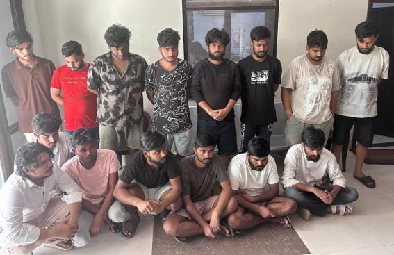Online betting gang busted, 15 arrested