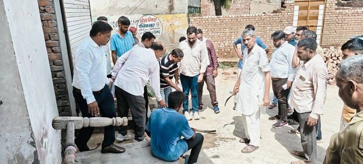 The Public Health Department cut off 15 illegal water connections in Katakhedi village