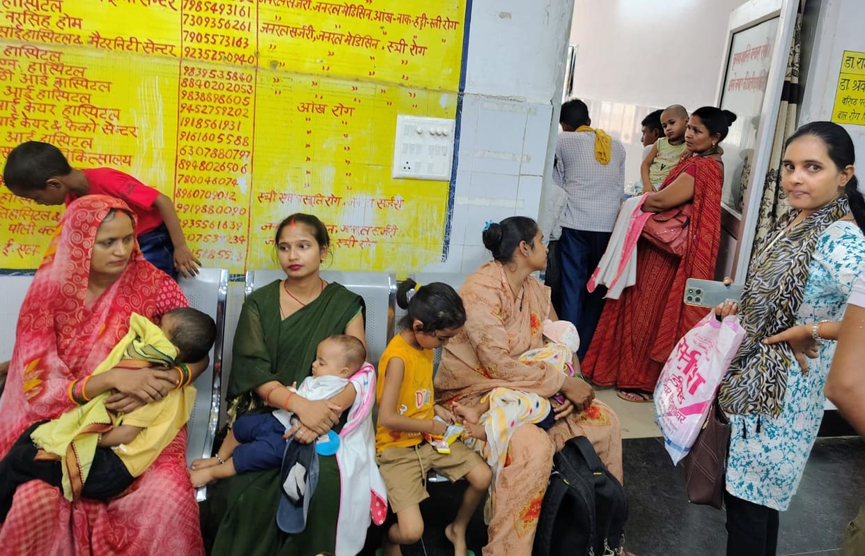 Children suffering from fever and diarrhea, OPD patients doubled in district hospital
