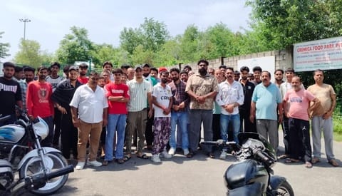 Workers protest for not getting two months' salary and overtime