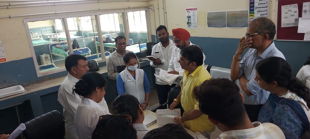 The hospital's secret was revealed...no light at the entrance, the door was blocked with the help of bricks