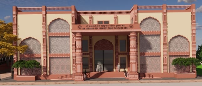 Entrance gate and complex being built at Maa Shakambhari Siddhapeeth at a cost of Rs 55 crore