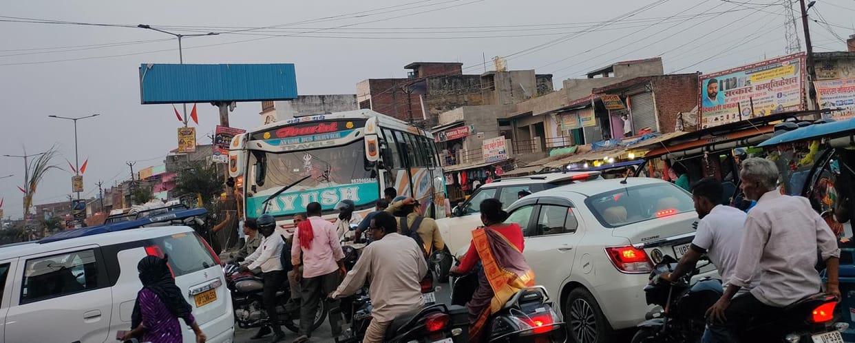 The stand's arrangements remained confined to papers, pedestrians are struggling with traffic jam