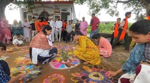 women celebrate cultural function