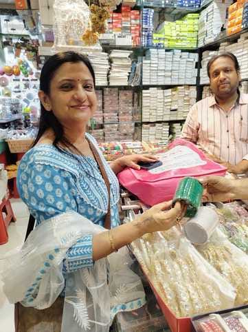 Sarees are being bought for Teej...green bangles
