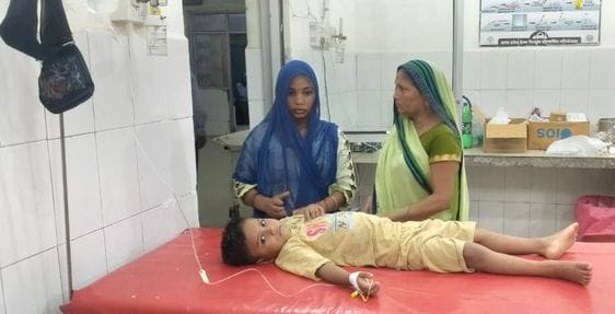 A child playing outside the house was bitten by a snake, is in critical condition