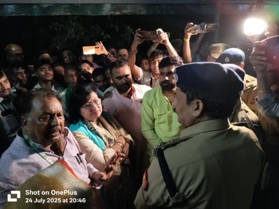 After assurance of action, the state minister left the protest after six hours at 9 pm