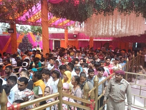 Naina Devi temple complex reverberated with chants of Mata