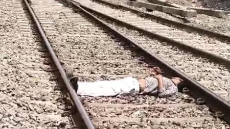A youth lay on the railway track in a drunken state