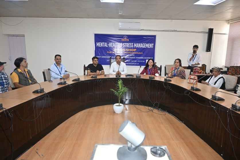 Employees were taught the lesson of stress relief in Bachat Bhavan