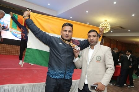 Suraj Rana won the gold medal in World Strength Lifting