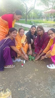 BJP Mahila Morcha officials planted trees