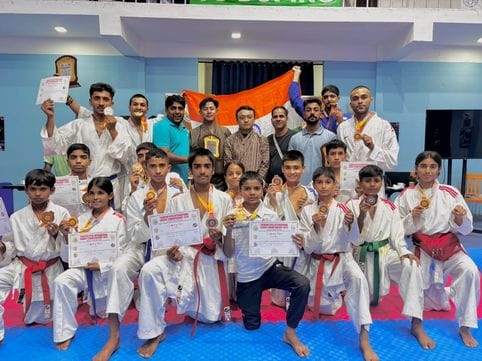 Won two gold and one bronze medal in Karate competition