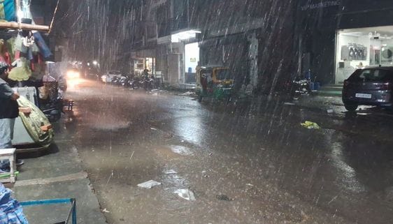 Half an hour of rain, relief from heat